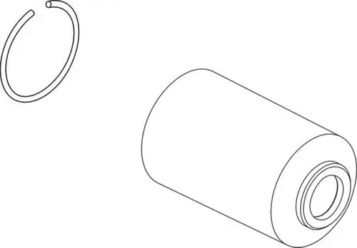 Abdeckhülse aus Metall mit zylindrischer Form und einer Öffnung an einem Ende, neben einem kleinen Ring, passend für Ideal Standard EASY-Box.